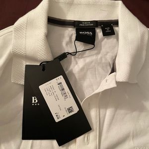 Hugo boss brand new men white polo shirt size S